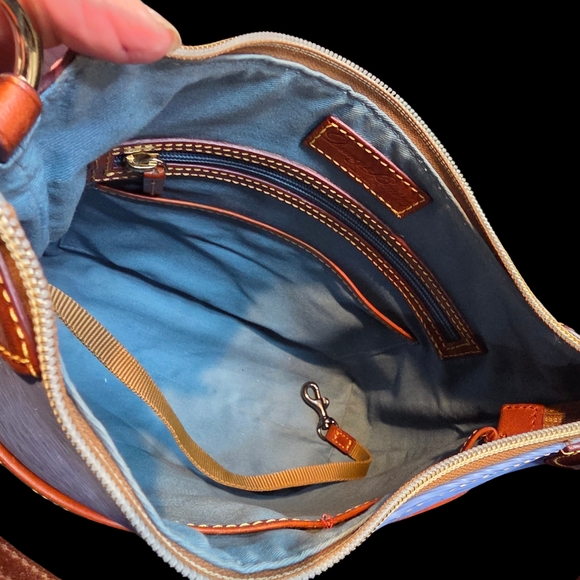 Dooney & Bourke Blue and Tan Satchel - Picture 6 of 6